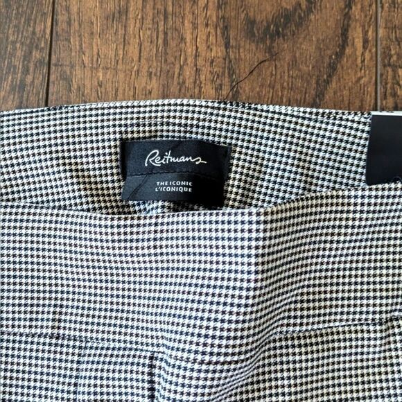 NWT Reitmans 18 Black and White Houndstooth Boot Cut Pull On Stretch aSlacks - Picture 3 of 9